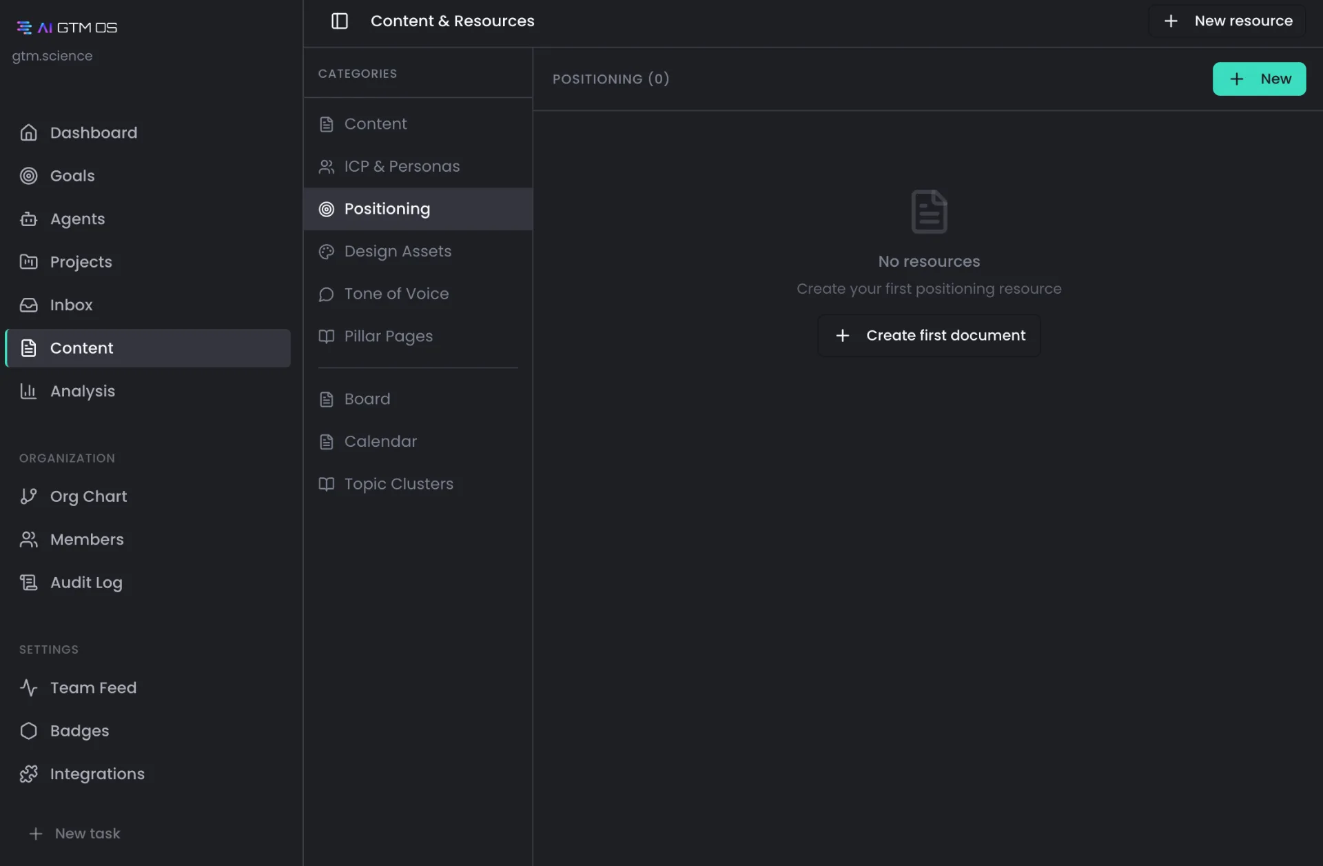 GTM OS — Content & resources hub